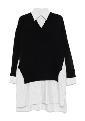 Stella McCartney crew-neck sweater shirt midi dress - Blue