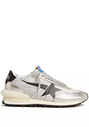 Golden Goose star-print lace-up sneakers - Silver
