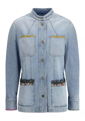 Valentino Garavani embroidered denim jacket - Blue
