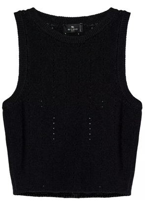ETRO punched-detail crop top - Black