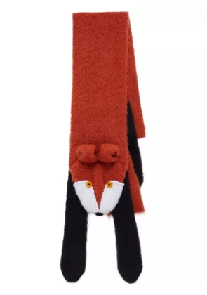 Marni fox knitted scarf - Brown