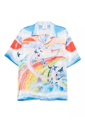 Casablanca Teacher butterfly landscape shirt - Blue
