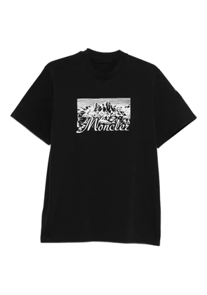Moncler mountain-print T-shirt - Black