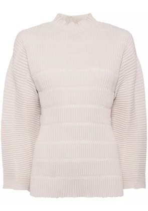 Pleats Please Issey Miyake Jiggly jumper - Neutrals