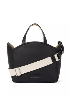 Karl Lagerfeld K/Circle perforated-logo tote bag - Black