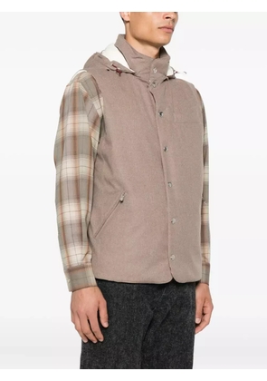 Brunello Cucinelli hooded gilet - Brown