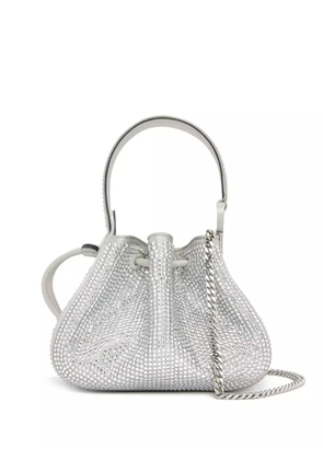Oscar de la Renta nano O Handle crystal-pavé bag - Grey
