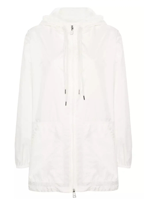 Moncler mesh-panels hooded jacket - White
