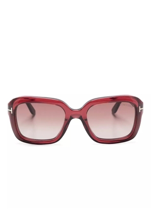 TOM FORD Eyewear rectangle-frame sunglasses - Red