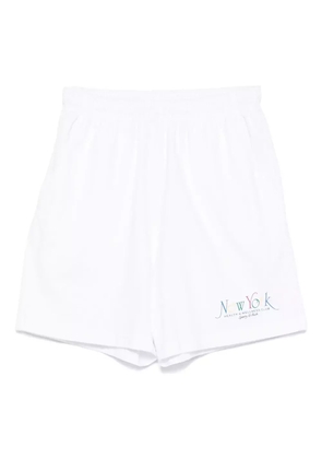Sporty & Rich elastic-waistband logo shorts - White