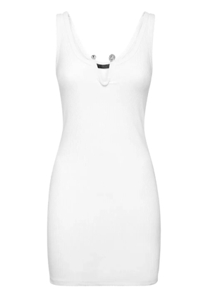Philipp Plein pierced mini dress - White