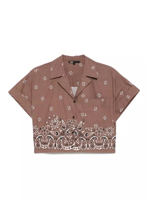 Maje bandana-print shirt - Brown