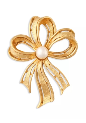 Susan Caplan Vintage 1980s Napier Bow brooch - Gold