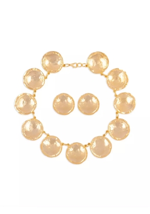 Susan Caplan Vintage 1980 Rediscovered necklace and earrings set - Gold