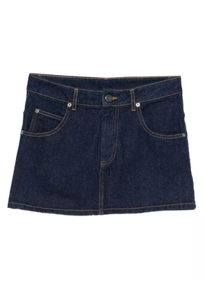 Charles Jeffrey Loverboy knit-pocket denim mini skirt - Blue