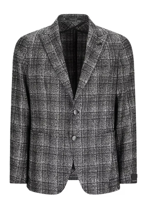 Tagliatore checked-pattern two-button blazer - Black