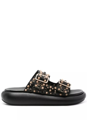 Ash Viking leather slides - Black