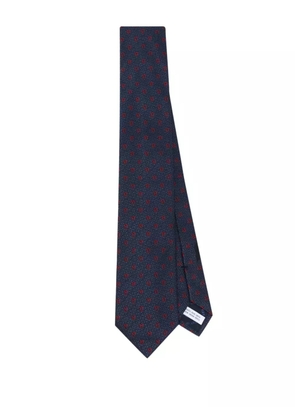 Ferragamo Gancini Jacquard tie - Blue