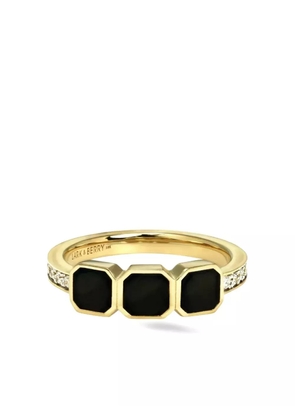 Lark & Berry 18kt yellow gold Eclipsis onyx and diamond ring