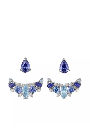 Anabela Chan 18kt white gold Twinkle Ear-Jacket earrings - Blue