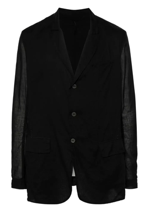 Masnada semi-sheer single-breasted blazer - Black