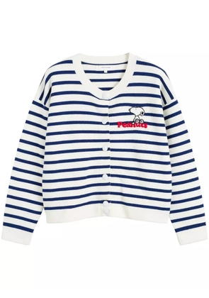 Chinti & Parker x Peanuts Snoopy-appliqué cardigan - White