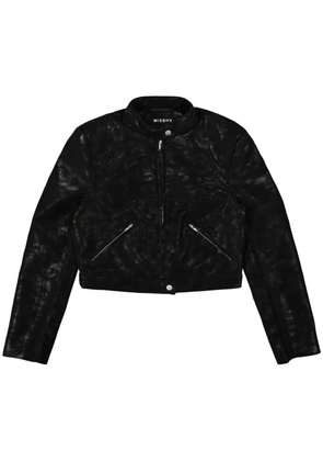 MISBHV cropped faux-leather jacket - Black