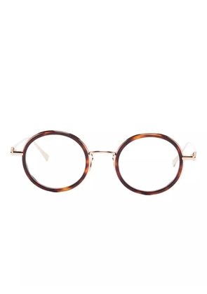 Megane and Me round-frame glasses - Gold
