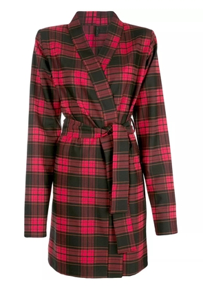 UNRAVEL PROJECT plaid belted coat - Red