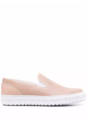 Casadei embossed-logo slip-on sneakers - Neutrals