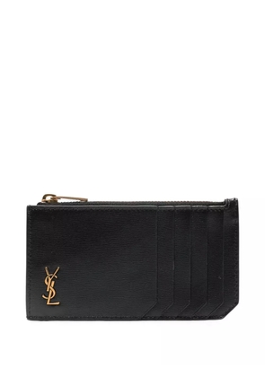 Saint Laurent Tiny Cassandre card holder - Black
