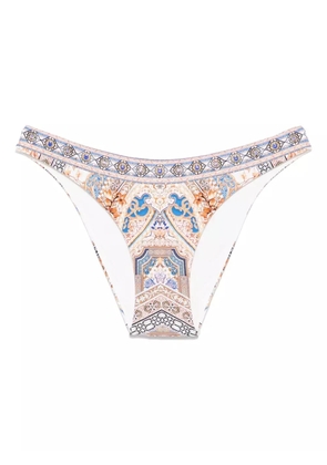 Camilla Make Me Your Mosaic-print bikini bottoms - Neutrals