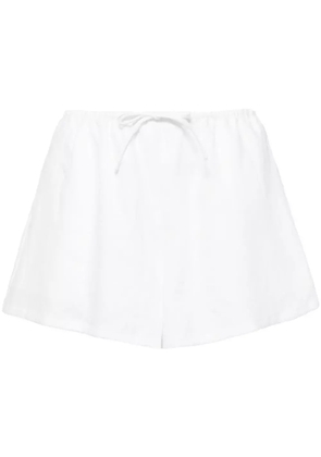 Reformation Zoey drawstring linen shorts - White