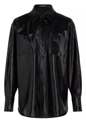 Karl Lagerfeld faux-leather shirt - Black