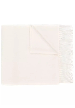 N.Peal woven cashmere scarf - White