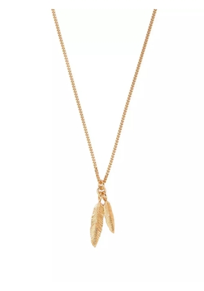 Emanuele Bicocchi Twin feather pendant necklace - Gold