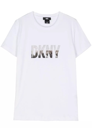 DKNY rhinestone-embellished logo T-Shirt - White