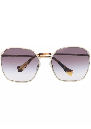 Miu Miu Eyewear oversized-frame gradient-lense sunglasses - Gold