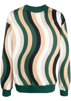 Camper wave-pattern cotton sweatshirt - White