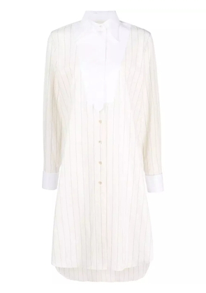 Wales Bonner striped midi dress - Neutrals