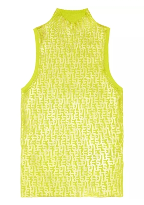 Diesel M-Egeo monogram-print cotton tank top - Yellow