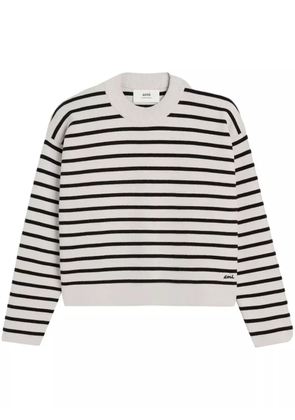 AMI Paris Sailor striped sweater - White