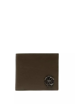 Roberto Cavalli logo-plaque leather wallet - Brown