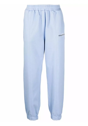 Helmut Lang embroidered-logo drawstring trackpants - Blue