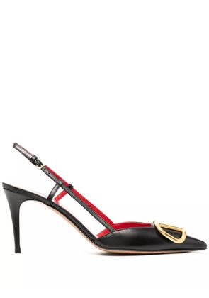 Valentino Garavani 80mm VLogo Signature slingback pumps - Black