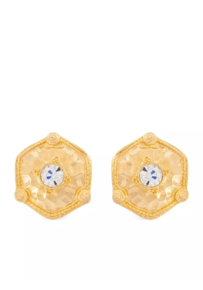 Susan Caplan Vintage 1980s crystal clip-on earrings - Gold
