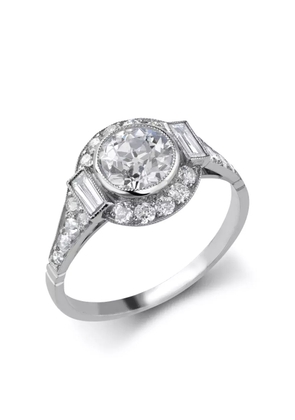 Pragnell Vintage Antique Old Cut Diamond Cluster Ring 1.05kts - White