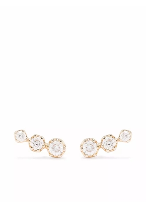 Dinny Hall 14kt yellow gold Elyhara diamond trio stud earrings