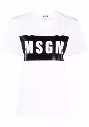 MSGM logo-print cotton T-shirt - White