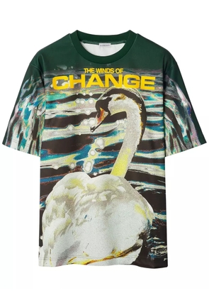 Burberry graphic-print crew-neck T-shirt - Green